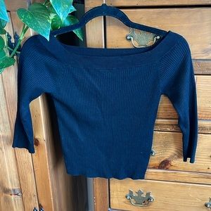 🌸Dynamite NWT stretchy off the shoulders black light sweater